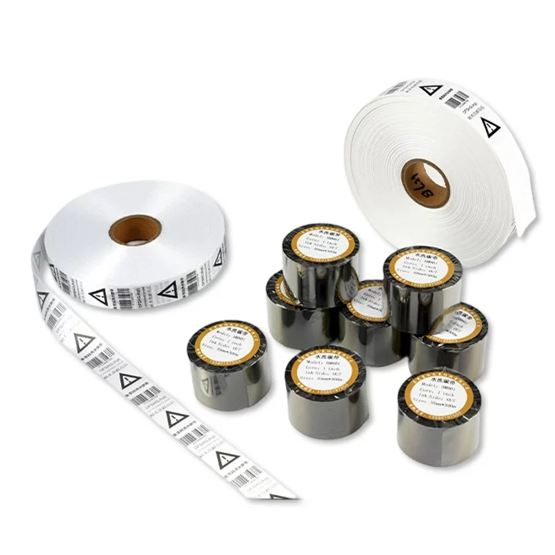 Collar label printing, super water-washable label, carbon ribbon, leather bags, clothing, water-washable label, water-washable ribbon, special for heat transfer printing