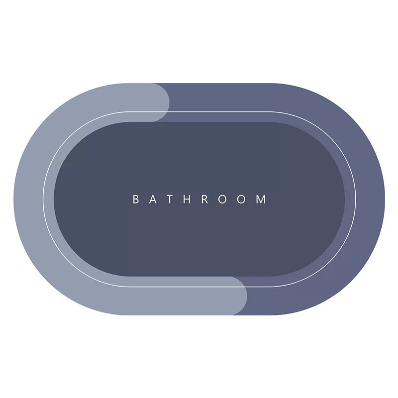 Bathroom water-absorbing floor mat, diatom mud soft mat, bathroom floor mat, anti-slip toilet door, household quick-drying bathroom mat