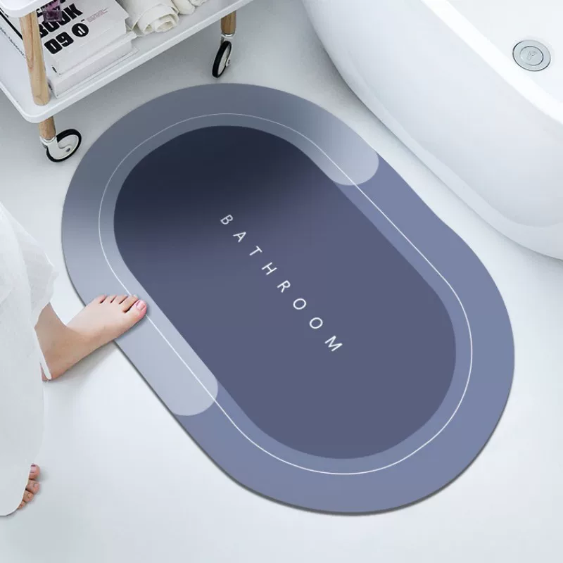 Bathroom water-absorbing floor mat, diatom mud soft mat, bathroom floor mat, anti-slip toilet door, household quick-drying bathroom mat