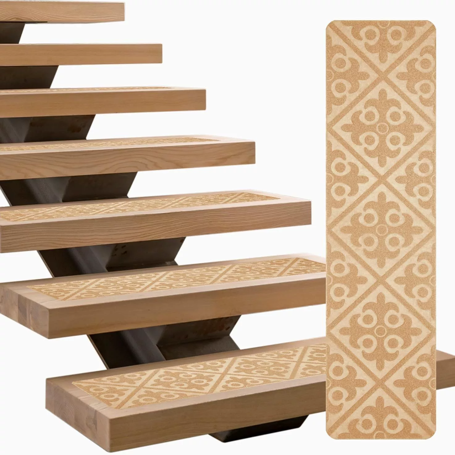 TPR anti-slip stair treads are glue-free, self-adhesive, brushed, machine washable, cross-border bestsellers, direct supply from the source factory