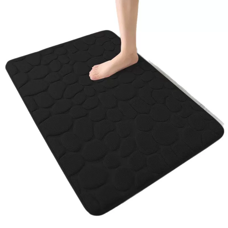 Cross-border coral velvet small stone floor MATS for home bathrooms, water-absorbing and anti-slip foot MATS, dirt-resistant MATS and easy to maintain