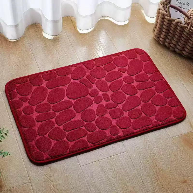Cross-border coral velvet small stone floor MATS for home bathrooms, water-absorbing and anti-slip foot MATS, dirt-resistant MATS and easy to maintain
