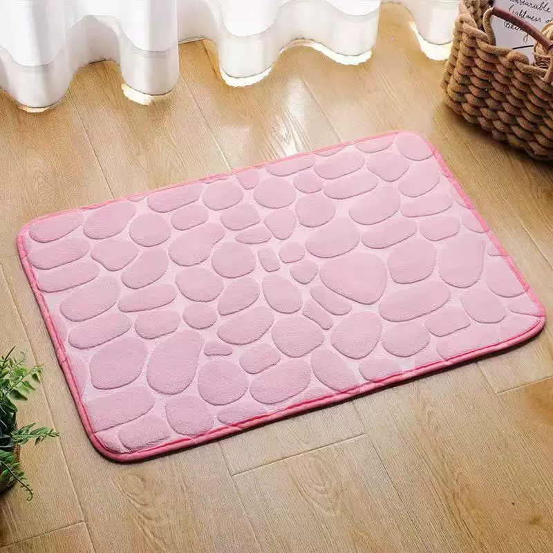 Cross-border coral velvet small stone floor MATS for home bathrooms, water-absorbing and anti-slip foot MATS, dirt-resistant MATS and easy to maintain