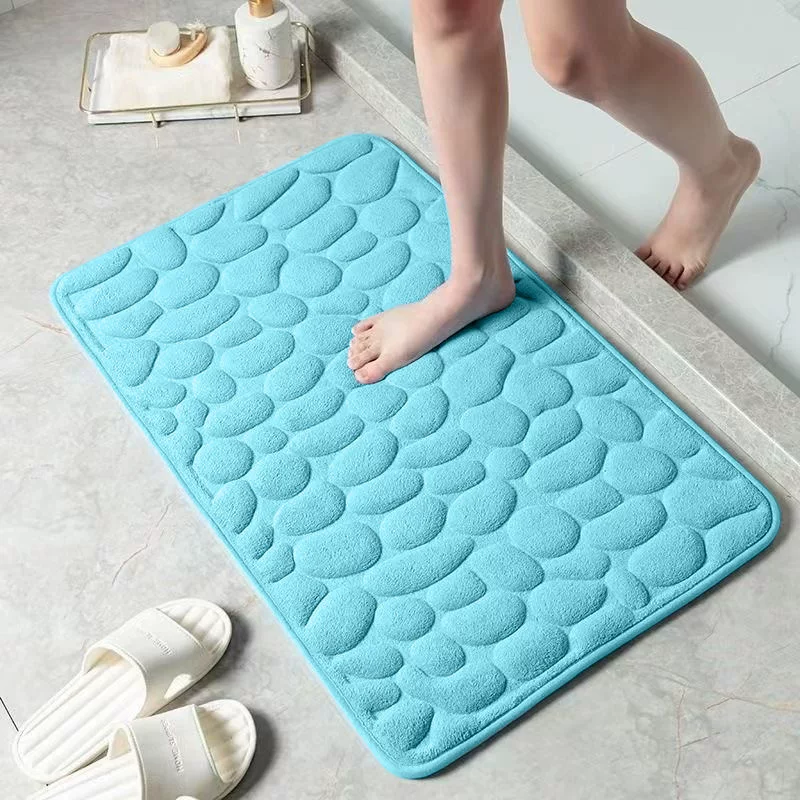 Cross-border coral velvet small stone floor MATS for home bathrooms, water-absorbing and anti-slip foot MATS, dirt-resistant MATS and easy to maintain