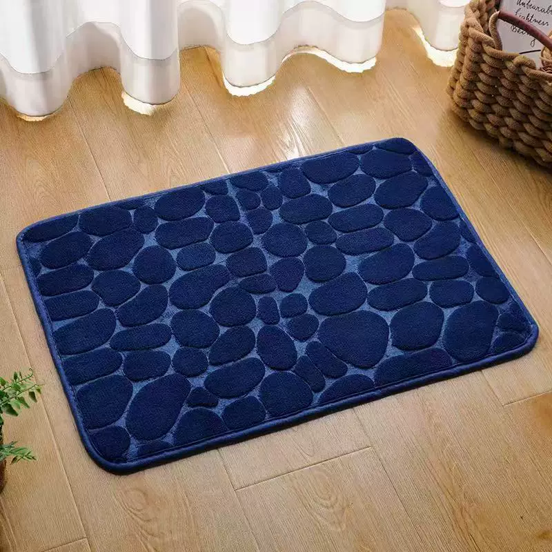 Cross-border coral velvet small stone floor MATS for home bathrooms, water-absorbing and anti-slip foot MATS, dirt-resistant MATS and easy to maintain