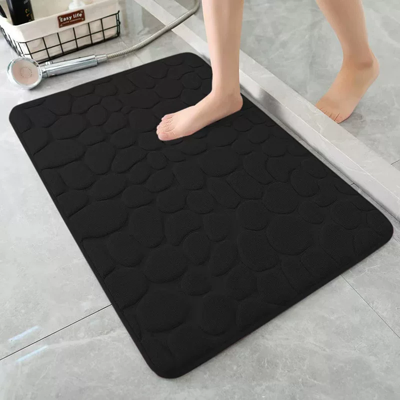 Cross-border coral velvet small stone floor MATS for home bathrooms, water-absorbing and anti-slip foot MATS, dirt-resistant MATS and easy to maintain