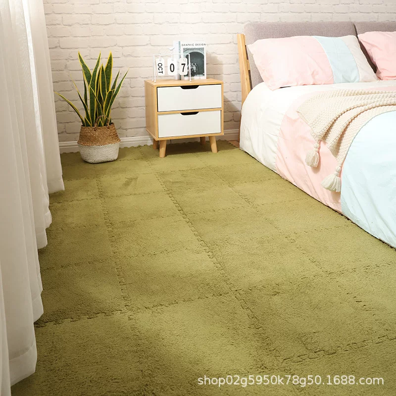 Cross-border bedroom bedside carpet, bay window mat, ins style foam mat, can be cut, disassembled, washed and spliced to cover the floor mat