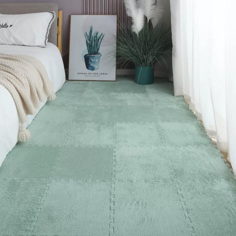 Cross-border bedroom bedside carpet, bay window mat, ins style foam mat, can be cut, disassembled, washed and spliced to cover the floor mat