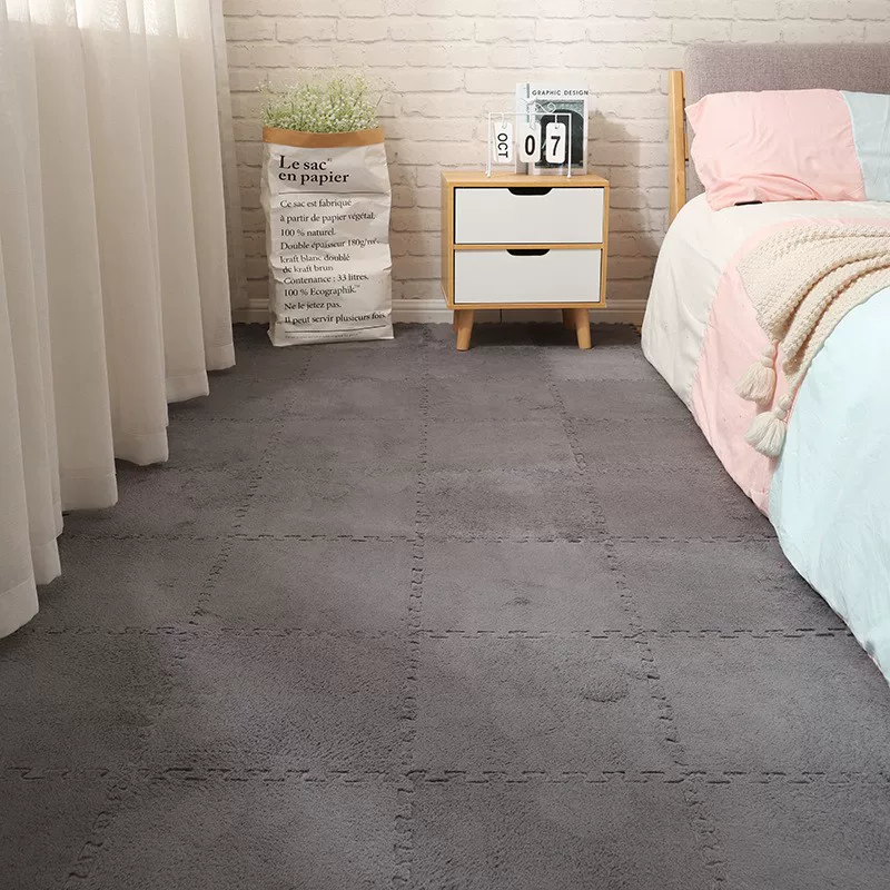 Cross-border bedroom bedside carpet, bay window mat, ins style foam mat, can be cut, disassembled, washed and spliced to cover the floor mat