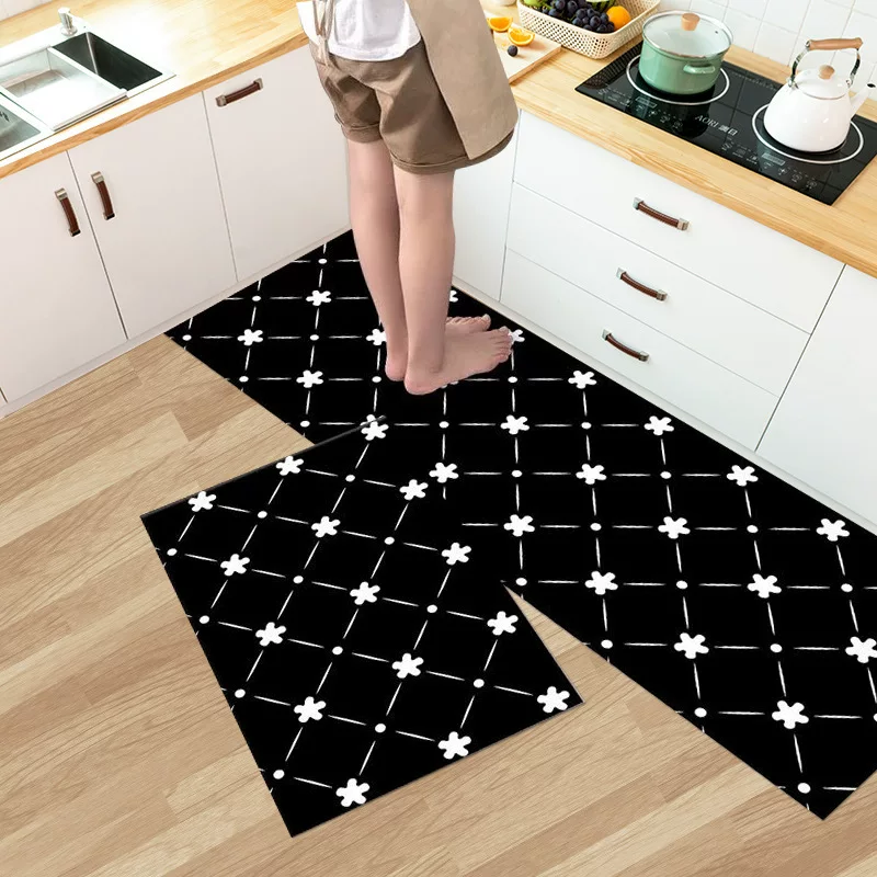 Thickened kitchen floor MATS, dirt-resistant bathroom door MATS, entrance MATS, foyer, bathroom door MATS, simple home carpet floor MATS
