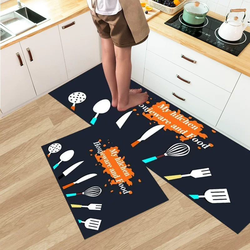 Thickened kitchen floor MATS, dirt-resistant bathroom door MATS, entrance MATS, foyer, bathroom door MATS, simple home carpet floor MATS