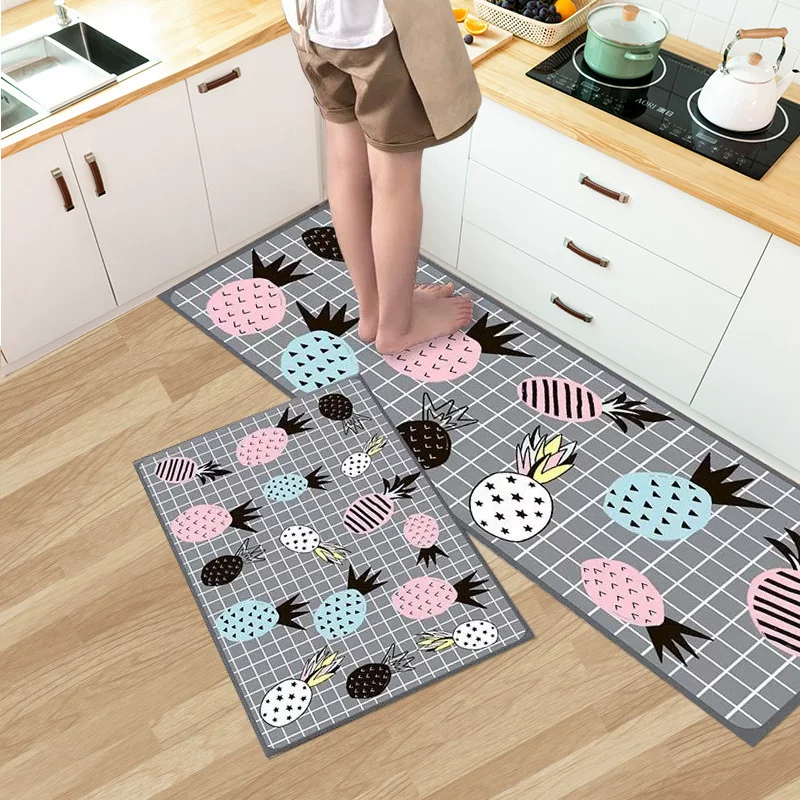 Thickened kitchen floor MATS, dirt-resistant bathroom door MATS, entrance MATS, foyer, bathroom door MATS, simple home carpet floor MATS
