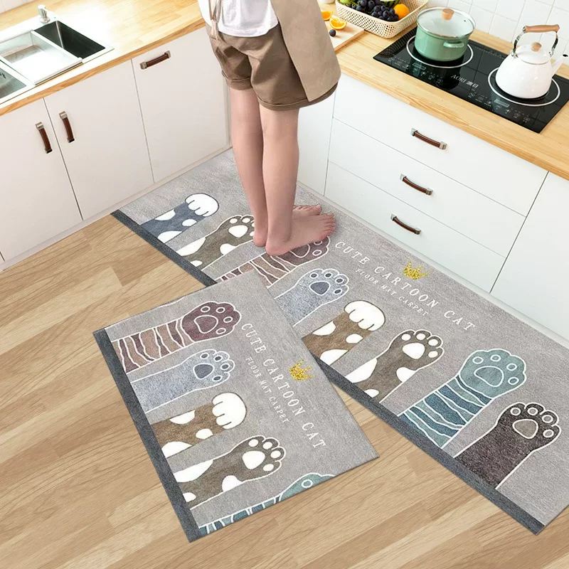 Thickened kitchen floor MATS, dirt-resistant bathroom door MATS, entrance MATS, foyer, bathroom door MATS, simple home carpet floor MATS
