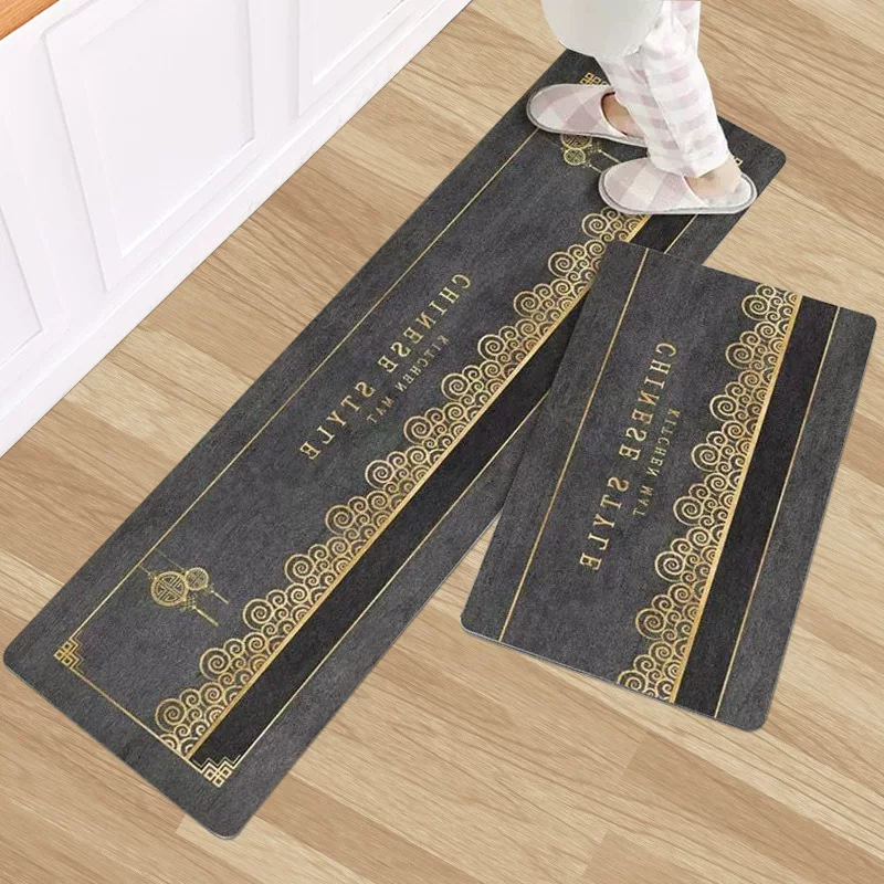 Thickened kitchen floor MATS, dirt-resistant bathroom door MATS, entrance MATS, foyer, bathroom door MATS, simple home carpet floor MATS