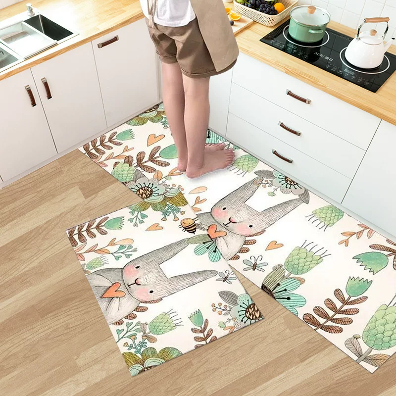 Thickened kitchen floor MATS, dirt-resistant bathroom door MATS, entrance MATS, foyer, bathroom door MATS, simple home carpet floor MATS