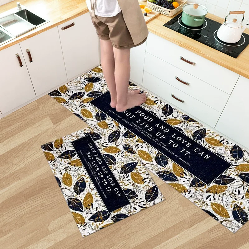 Thickened kitchen floor MATS, dirt-resistant bathroom door MATS, entrance MATS, foyer, bathroom door MATS, simple home carpet floor MATS
