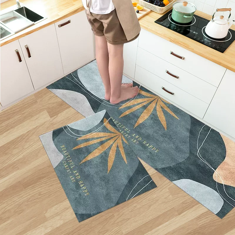 Thickened kitchen floor MATS, dirt-resistant bathroom door MATS, entrance MATS, foyer, bathroom door MATS, simple home carpet floor MATS