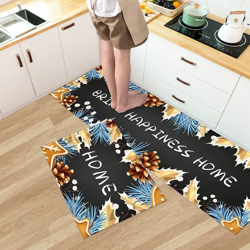 Thickened kitchen floor MATS, dirt-resistant bathroom door MATS, entrance MATS, foyer, bathroom door MATS, simple home carpet floor MATS