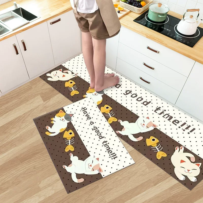 Thickened kitchen floor MATS, dirt-resistant bathroom door MATS, entrance MATS, foyer, bathroom door MATS, simple home carpet floor MATS