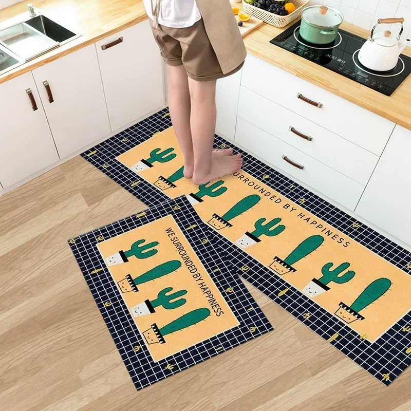 Thickened kitchen floor MATS, dirt-resistant bathroom door MATS, entrance MATS, foyer, bathroom door MATS, simple home carpet floor MATS