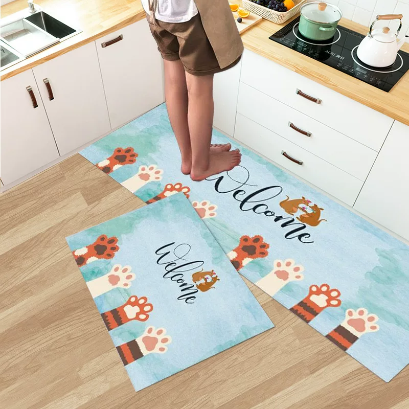 Thickened kitchen floor MATS, dirt-resistant bathroom door MATS, entrance MATS, foyer, bathroom door MATS, simple home carpet floor MATS