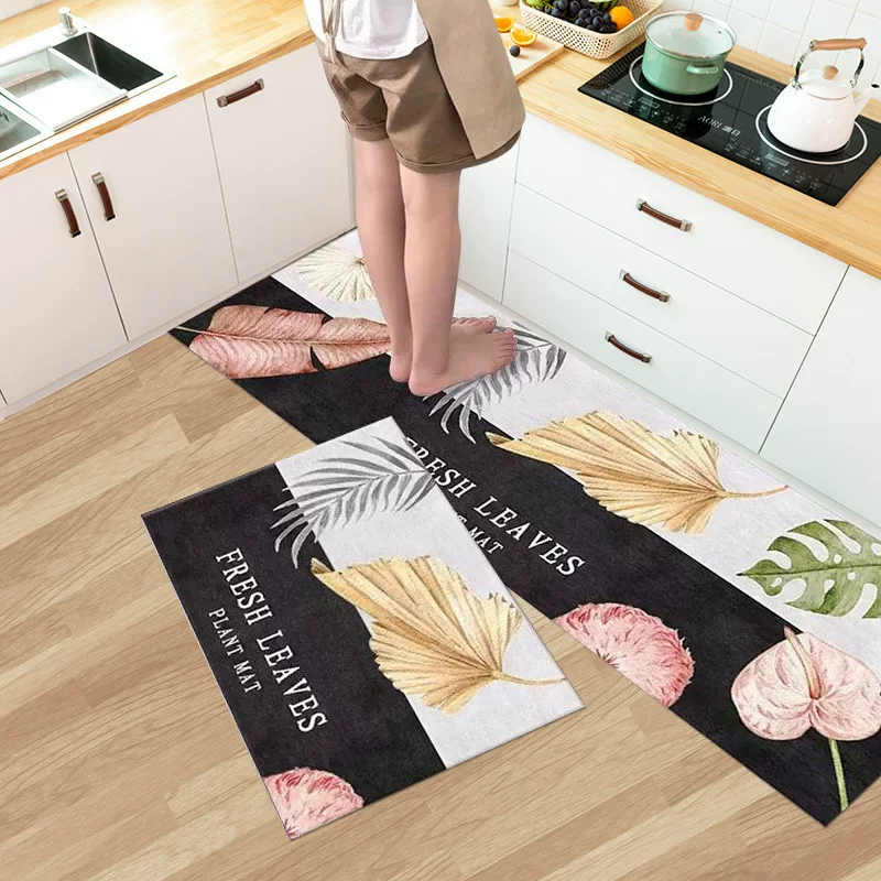 Thickened kitchen floor MATS, dirt-resistant bathroom door MATS, entrance MATS, foyer, bathroom door MATS, simple home carpet floor MATS