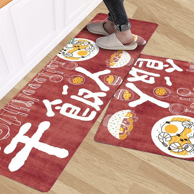 Thickened kitchen floor MATS, dirt-resistant bathroom door MATS, entrance MATS, foyer, bathroom door MATS, simple home carpet floor MATS