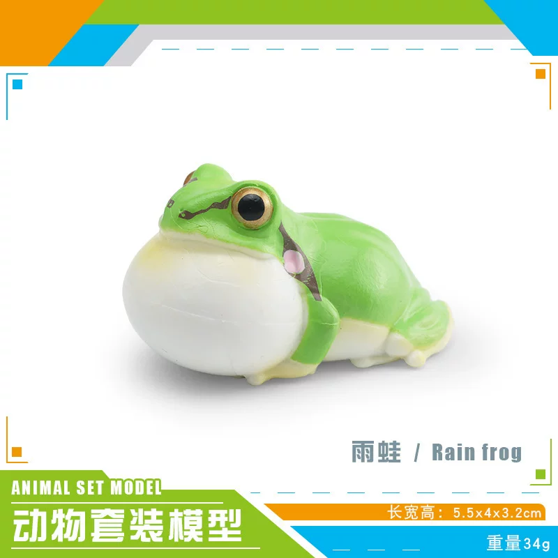 Cross-border children's simulation wildlife models: rain frogs, clown frogs, otters, seals, pufferfish, and raccoon cat decorative ornaments