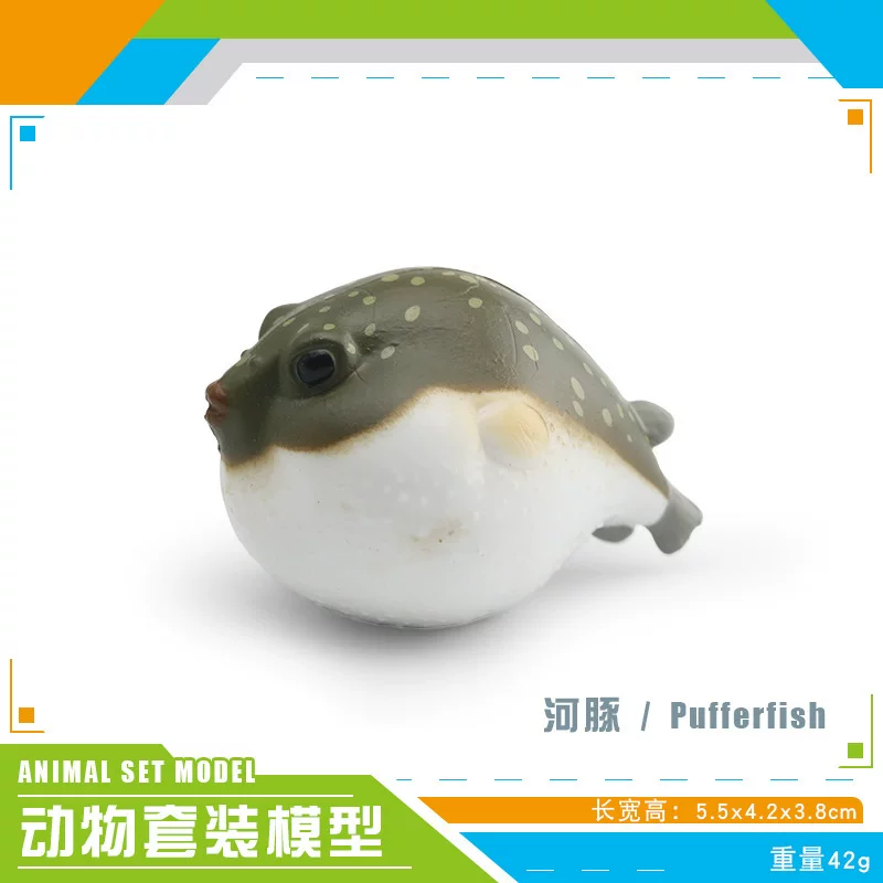 Cross-border children's simulation wildlife models: rain frogs, clown frogs, otters, seals, pufferfish, and raccoon cat decorative ornaments