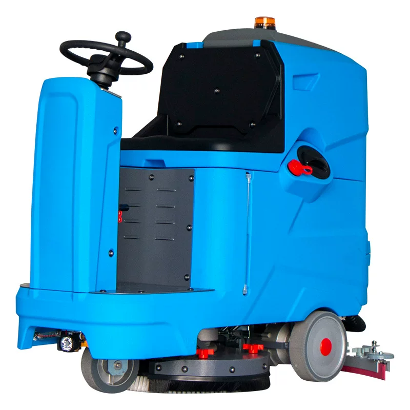 Driver-operated floor scrubber, industrial, shopping mall, garage, property, double-roller brush, suction and mopping integrated automatic floor mop