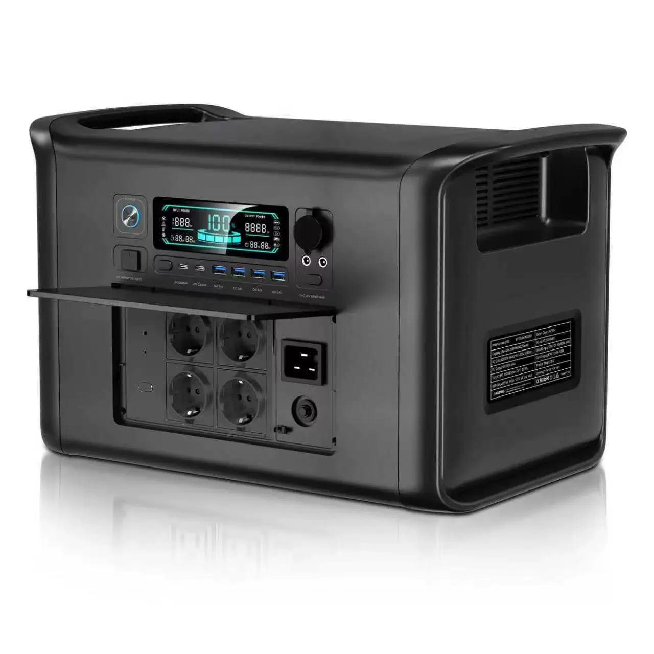 2600W (2600w) — портативный мобильный источник питания для домашних хозяйств с большой мощностью 2048Wh